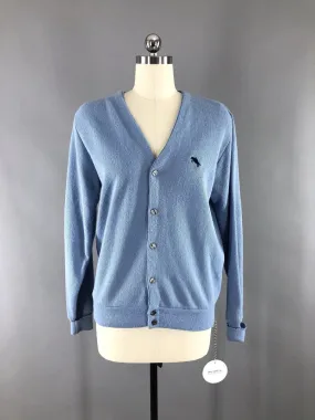 Vintage Dusty Blue Preppy Cardigan Sweater