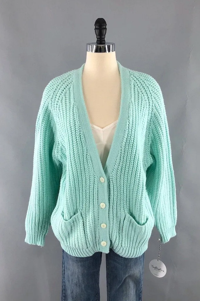 Vintage Minty Cardigan Sweater