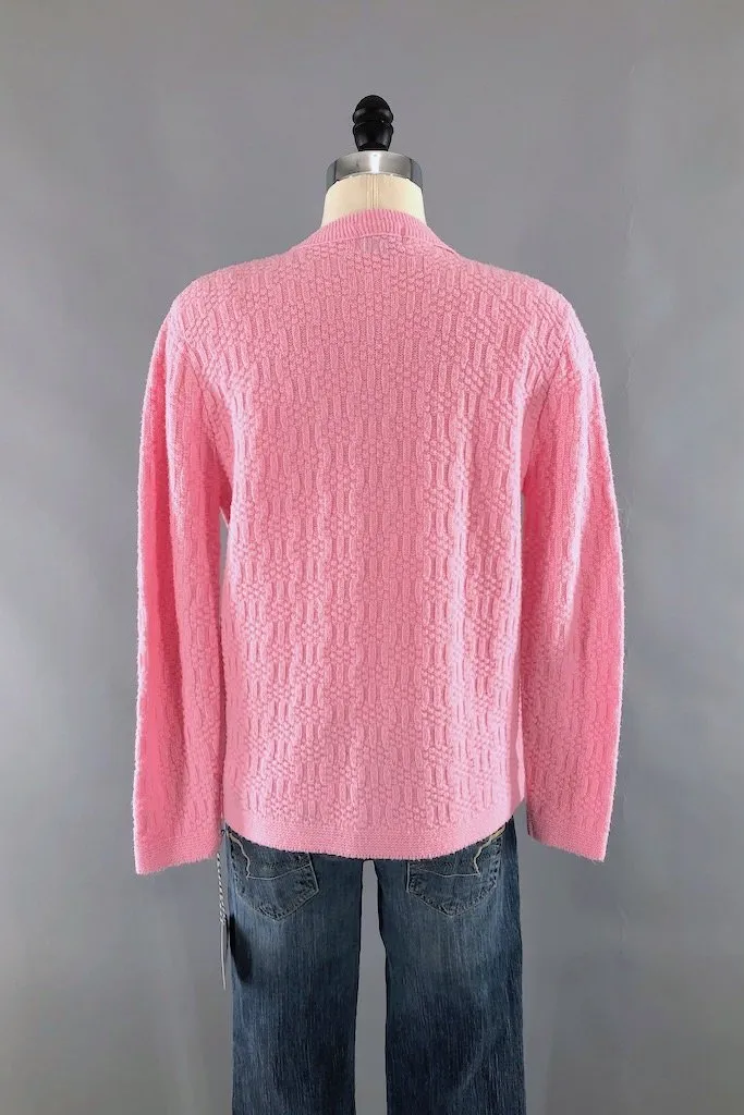 Vintage Pink Cardigan Sweater