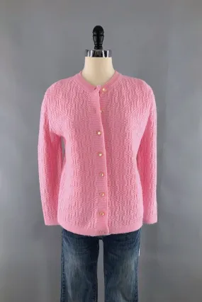 Vintage Pink Cardigan Sweater