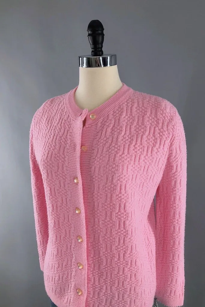 Vintage Pink Cardigan Sweater