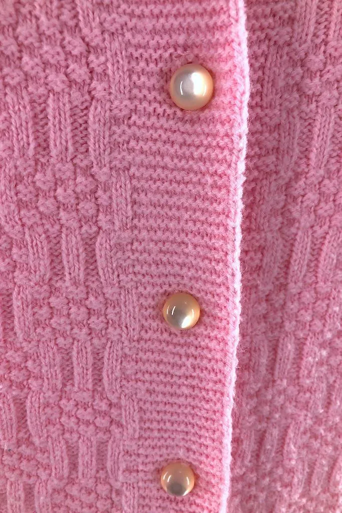 Vintage Pink Cardigan Sweater