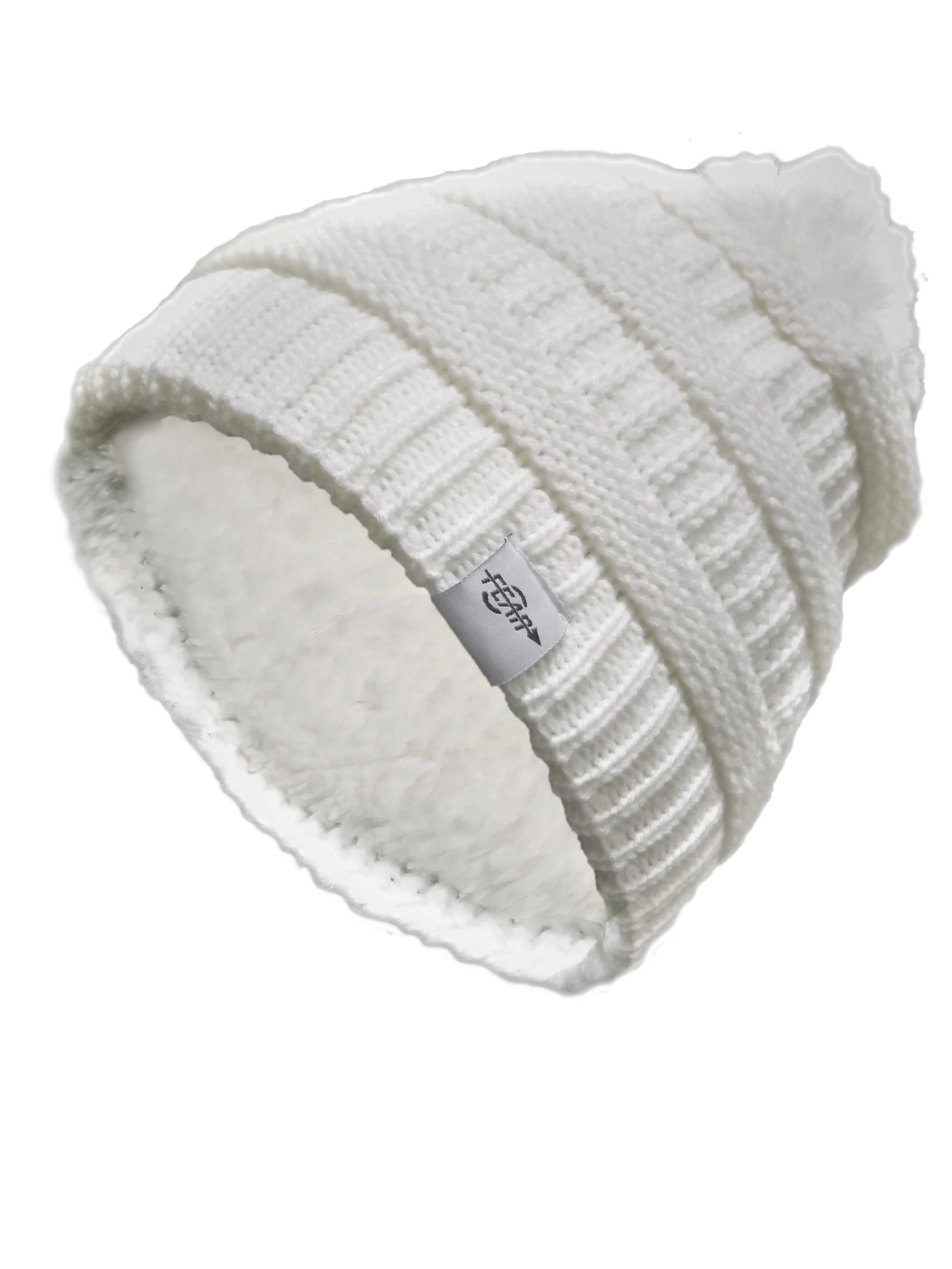 Warmest Plush Insulated Cuff Knit Pom Women Winter Beanie Hat Warm Wool Insulated Cap