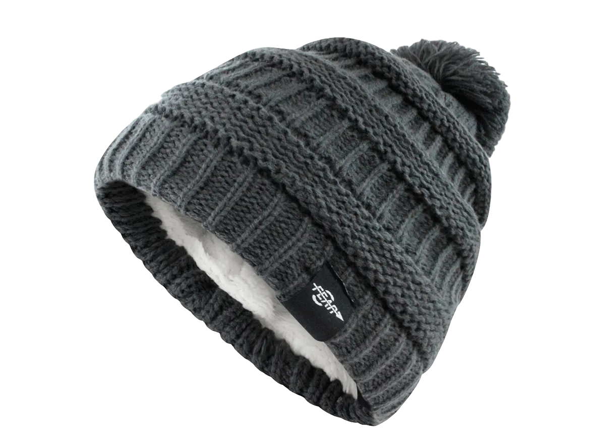 Warmest Plush Insulated Cuff Knit Pom Women Winter Beanie Hat Warm