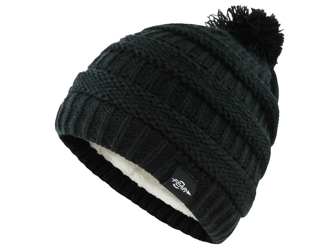 Warmest Plush Insulated Cuff Knit Pom Women Winter Beanie Hat Warm