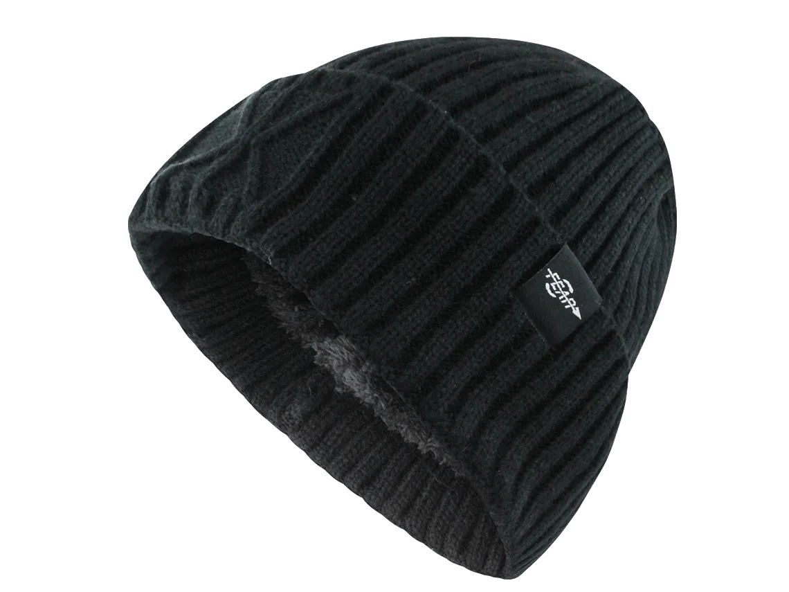 Warmest Watch Cap Black Plush Insulated Tactical Beanie Hat Warm Wool