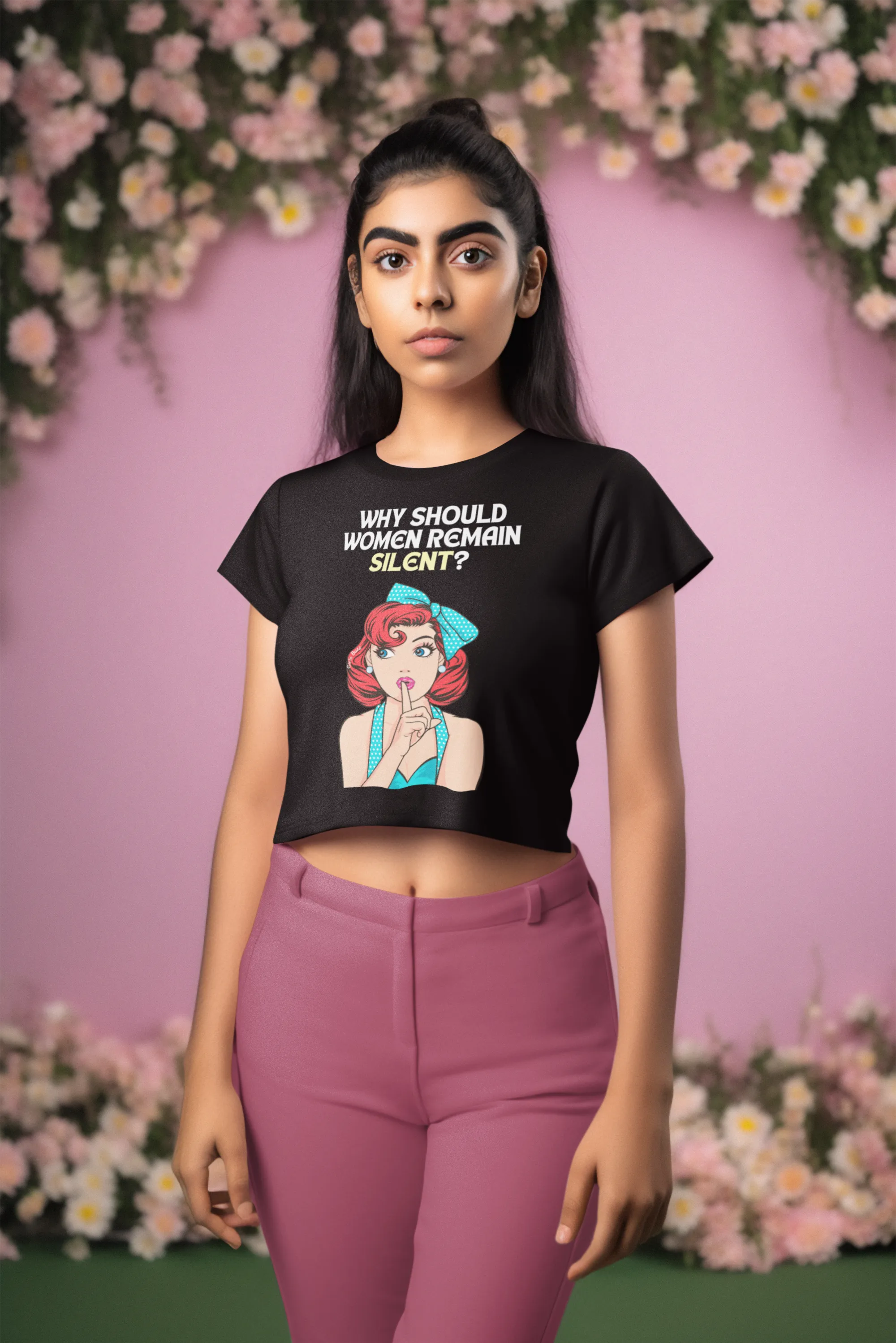 Why Should Women Remain Silent Crop Top