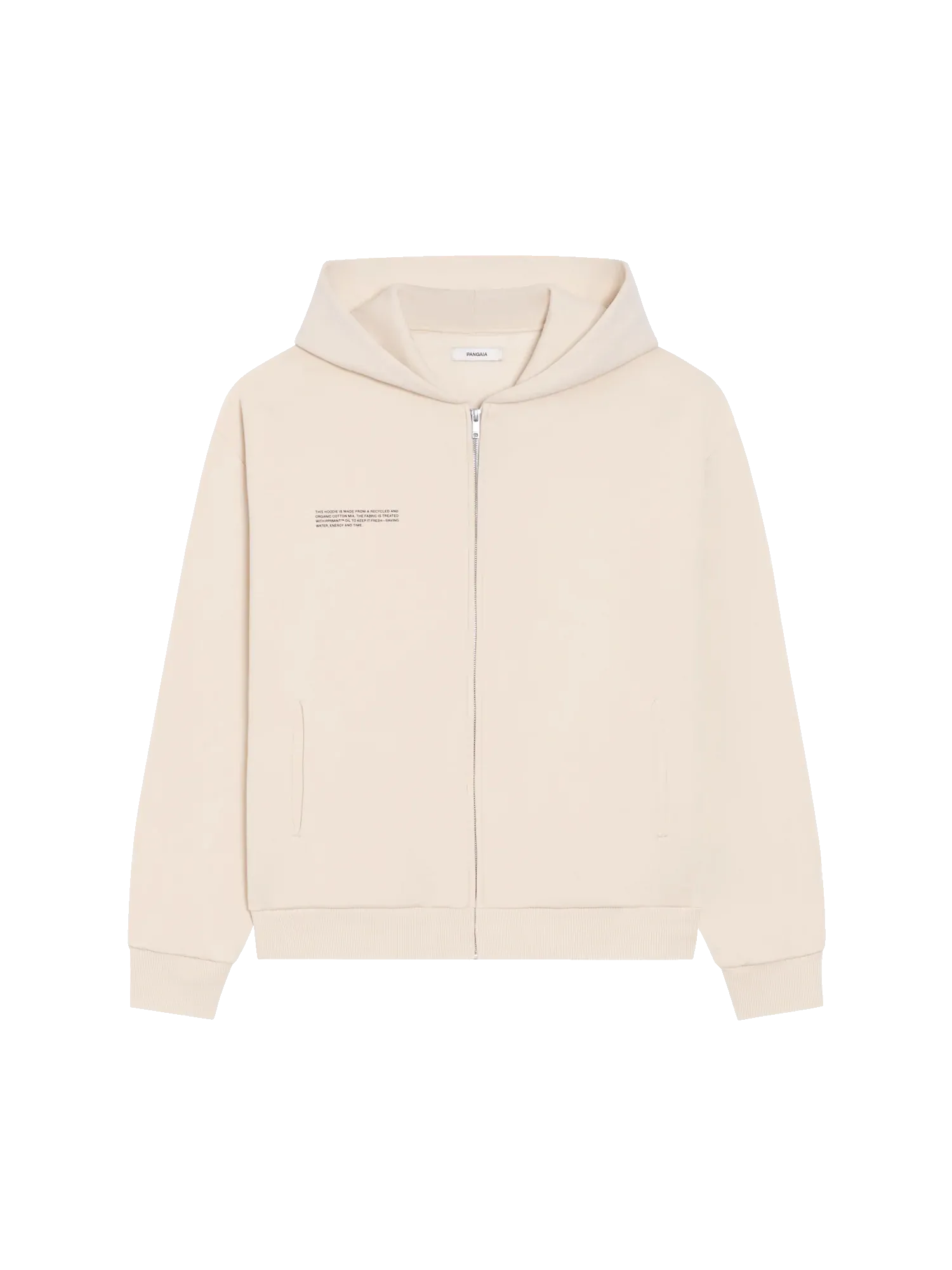 Wide Fit Zipped Hoodie—sand