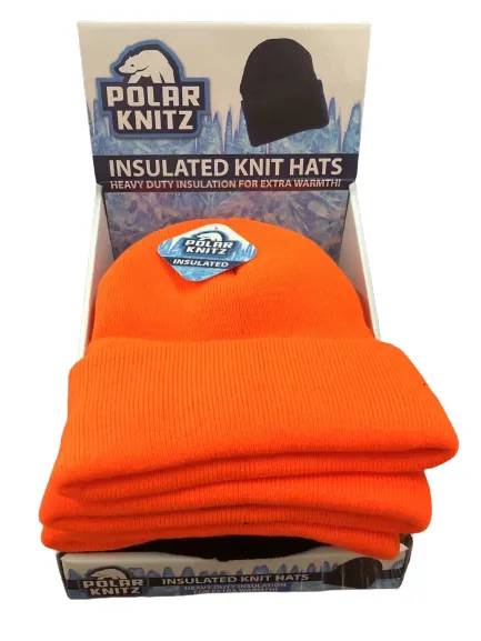 Winter Knit Hat Beanie and Glove Assortment Floor Display - 84 Pieces Per Retail Ready Display 88349