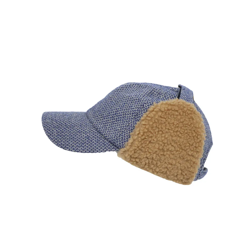 Winter Tweed Baseball Cap Earflap Visor Knit Hunting Hat CTT1490