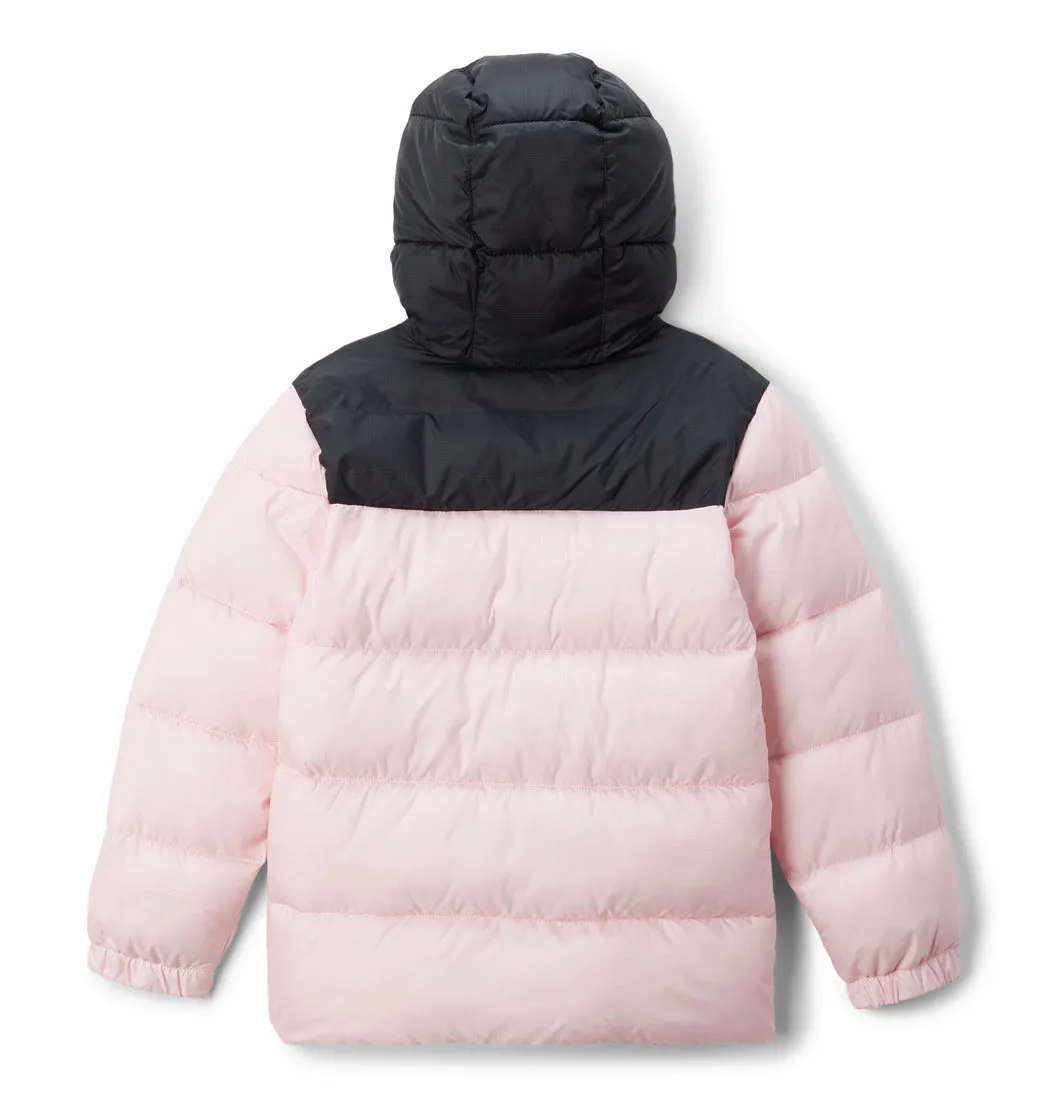 YOUTH UNISEX PUFFECT HOODED JACKET - SATIN PINK, BLACK (AGES 10 - 16)