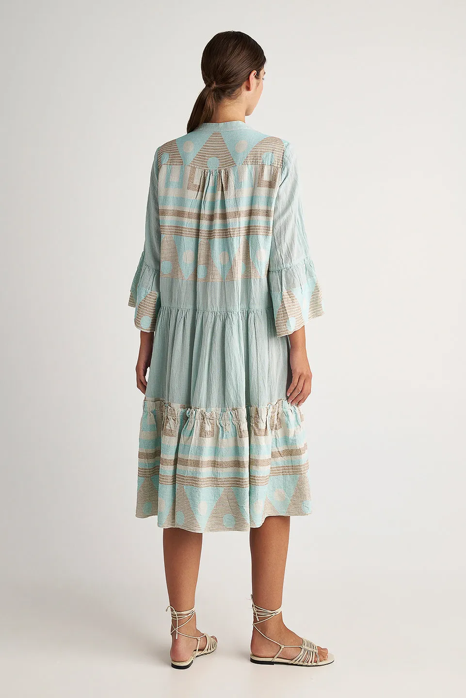 Zakar Midi Dress in Sifnos Aqua