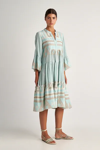 Zakar Midi Dress in Sifnos Aqua