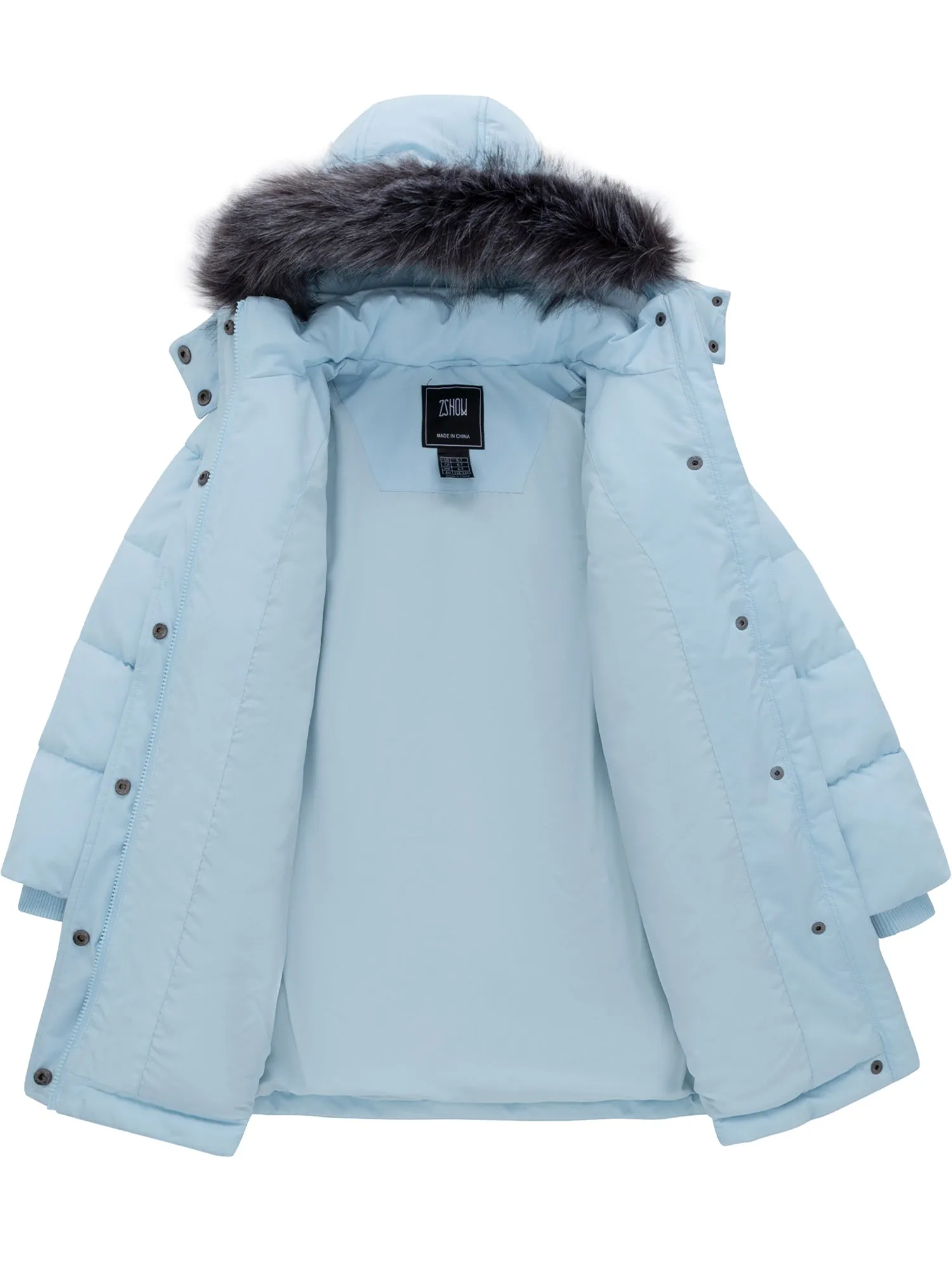 ZSHOW Girls' Winter Coat Warm Winter Parka Jacket Removable Hooded Insulated Puffer Jacket